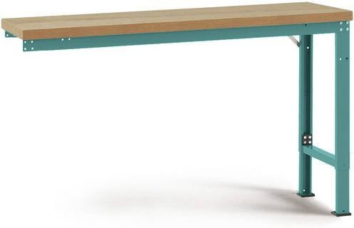 Manuflex Anbauwerkbank Profi Spezial mit Multiplex-Tischplatte, Farbe: Wasserblau, B/T: 125 x 70 cm - Bild 1
