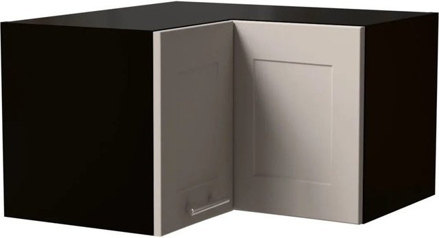 Feldmann-Wohnen Eckhängeschrank Oslo in Schwarz und Kaschmir Matt mit Soft-Close-Türen, B/T/H: 60 x 60 x 36 cm - Bild 1