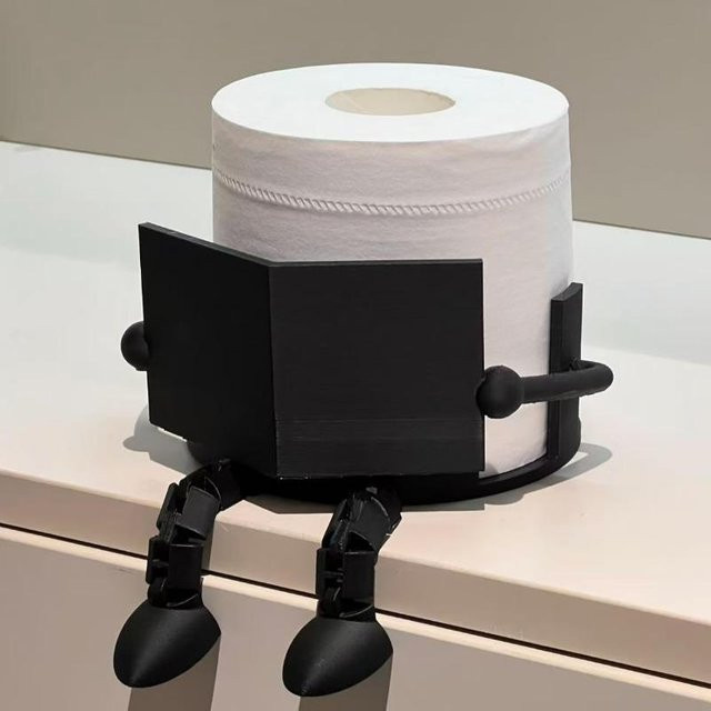 Toilettenpapierhalter Lesebegleiter Ornament von liuxinyu in Schwarz aus Kunststoff - Bild 1