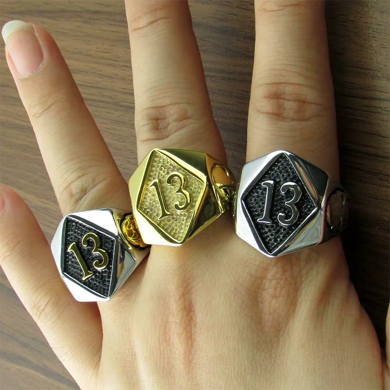 Catiger Ring, Edelstahl, Schwarz, Punk, Herren - Bild 2
