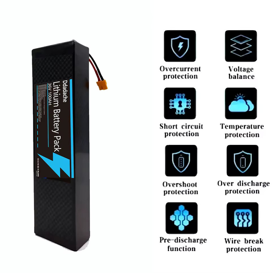 KUGOO 36V 100000mAh 10S3P 18650 Li-Ion-Akku mit BMS für Elektroroller S1 S2 S3 in Schwarz - Bild 5