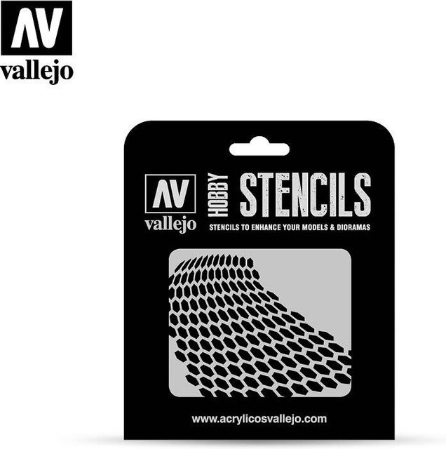Vallejo Schablone, verzerrte Wabe - Bild 1