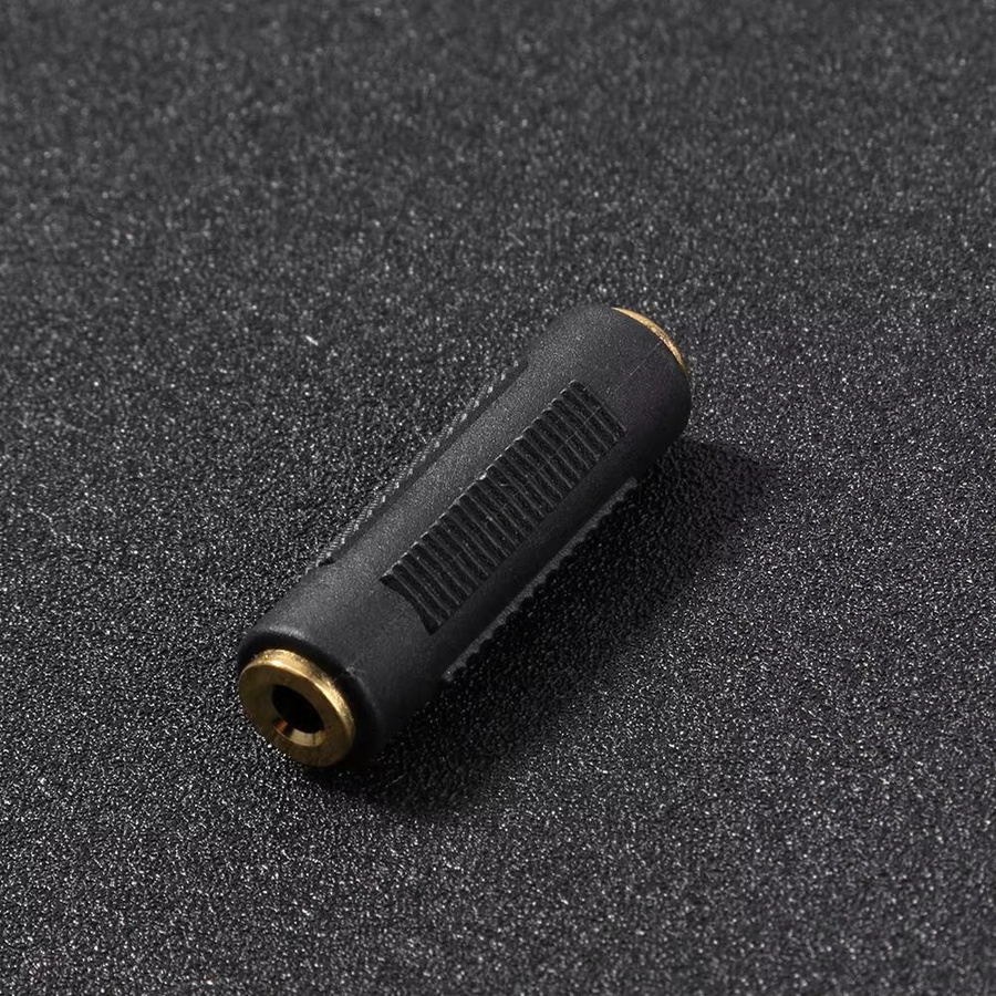 ALLOET Stereo-Audio-Koppler-Adapter 3,5-mm-Buchse auf 3,5-mm-Buchse, Schwarz - Bild 2