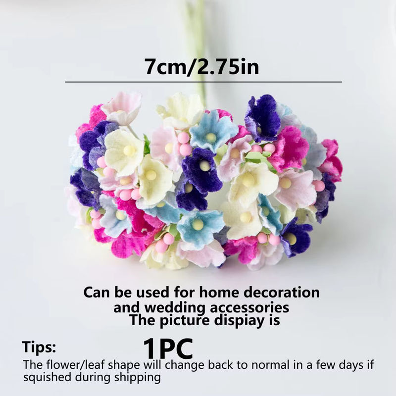 ZQCY Künstliche Schleierkraut Blumen aus Seide, Mehrfarbiges Textil-Blumenbouquet für Hochzeit, Garten und Home Decor - Bild 2