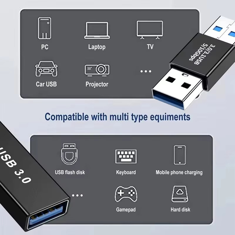NNBILI OTG Universal Typ-C-Adapter Konverter von USB-C auf USB-A in Schwarz - Bild 3