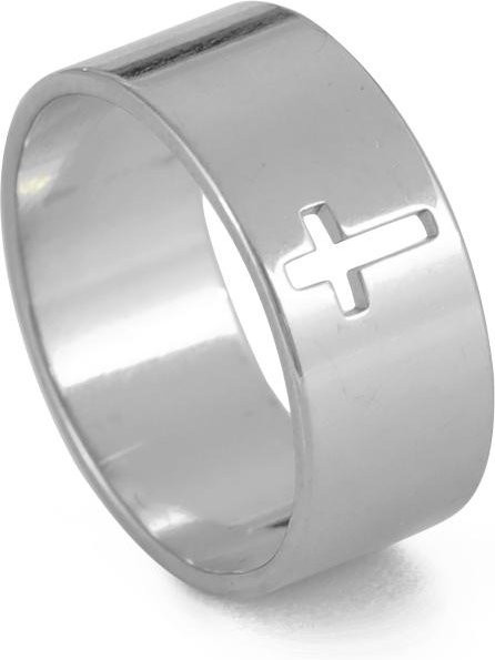 YULIN Kreuzringe, Edelstahl, Silber, Unisex - Bild 1