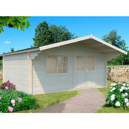 PALMAKO Blockbohlenhaus Britta aus Holz in Braun, B/H/T: 516 x 270 x 579 cm - Bild 2