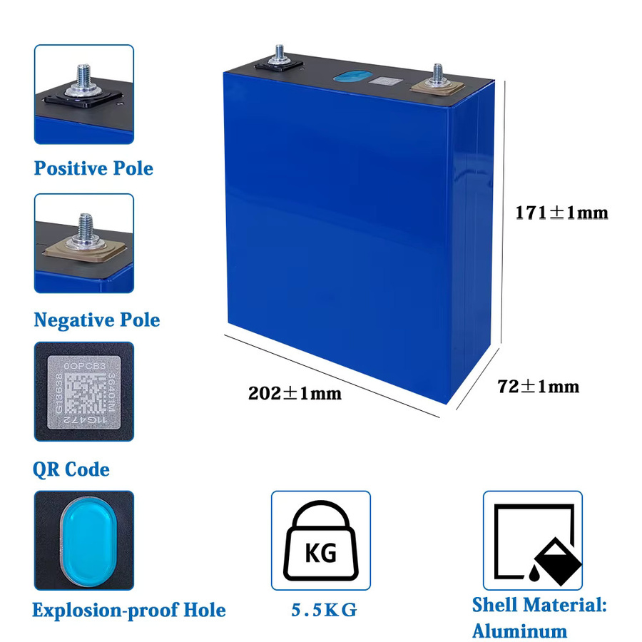 Desay LiFePO4 Akku 3,2V 314Ah Klasse A Lithium-Eisenphosphat-Zelle für Solar, RV und UPS - Bild 2