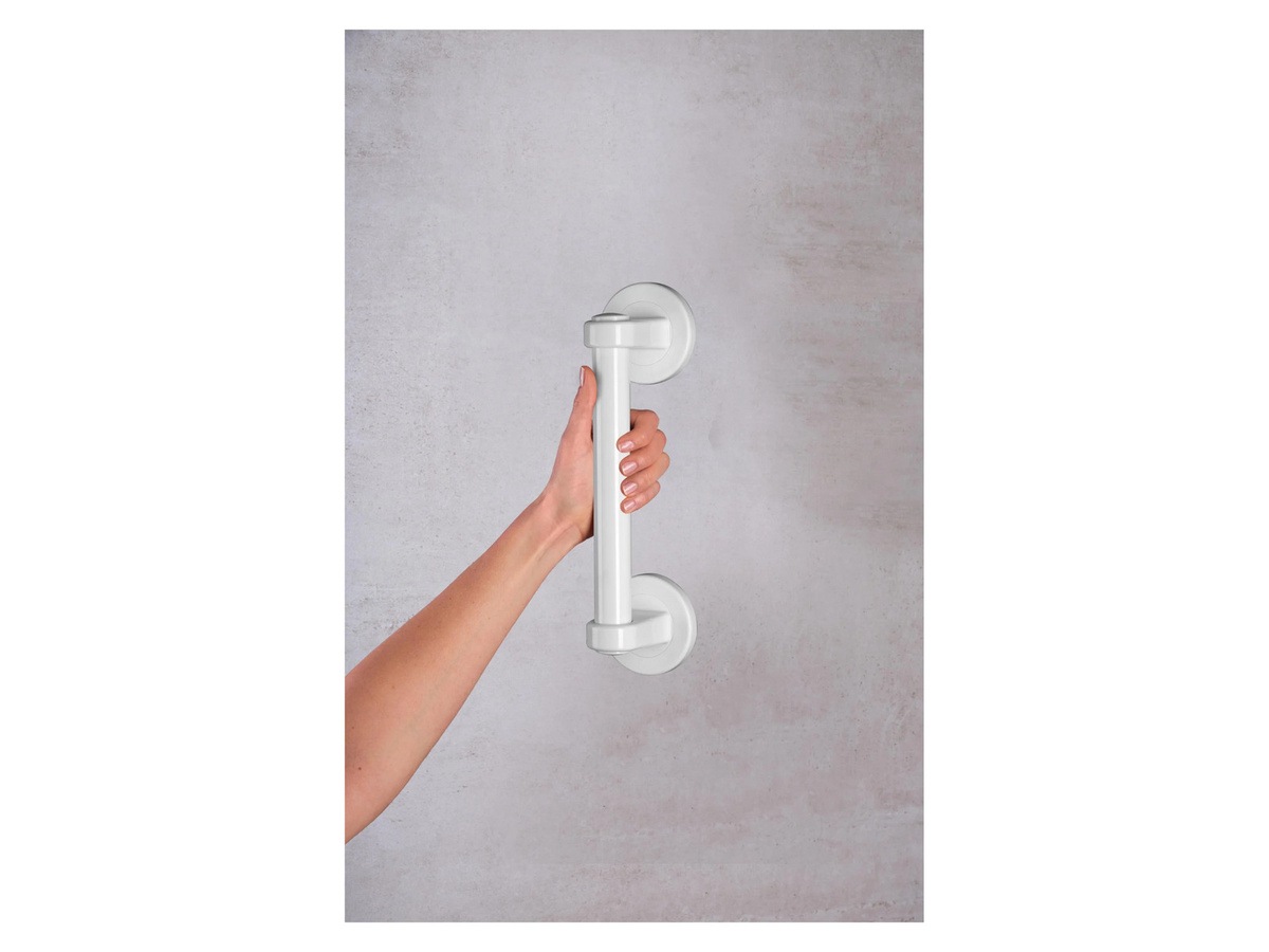 RIDDER Haltegriff Pro ergonomischer Wandmontage-Griff aus Aluminium und Kunststoff in Weiß Matt, B/T/H: 30,0 x 8,0 x 8,0 cm - Bild 2
