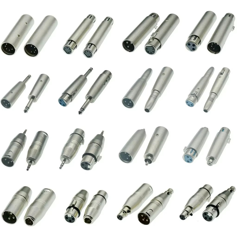 Liujyjc Audio Adapter XLR 3-Pin Buchse auf 6,35 mm Klinke und 3,5 mm Klinke, Farbe Silber - Bild 1