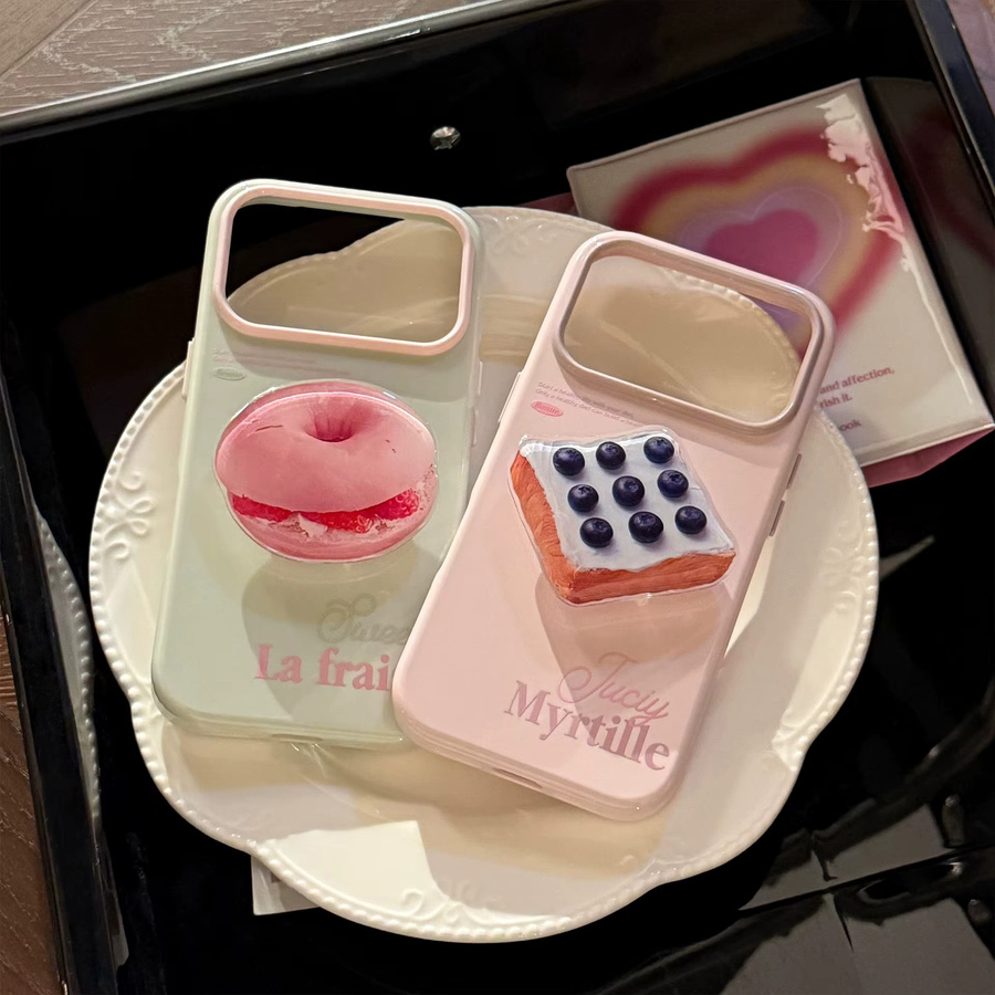 Koreanische Cartoon Bagel Toast Handyhülle für Apple iPhone 17 16 15 14 13 12 Pro Max, stoßfeste Softcover-Hülle in Multicolor - Bild 3