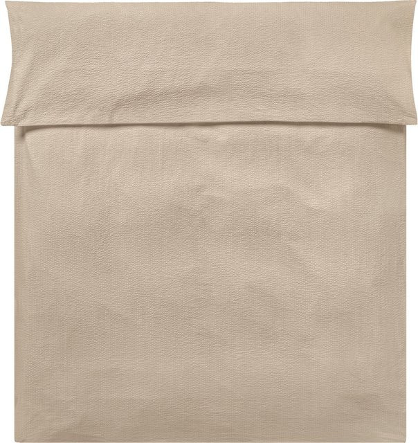 ERWIN M. Bettbezug Avellino aus Baumwolle in Seersucker-Qualität, beige, Breite: 155 cm, Länge: 220 cm - Bild 1