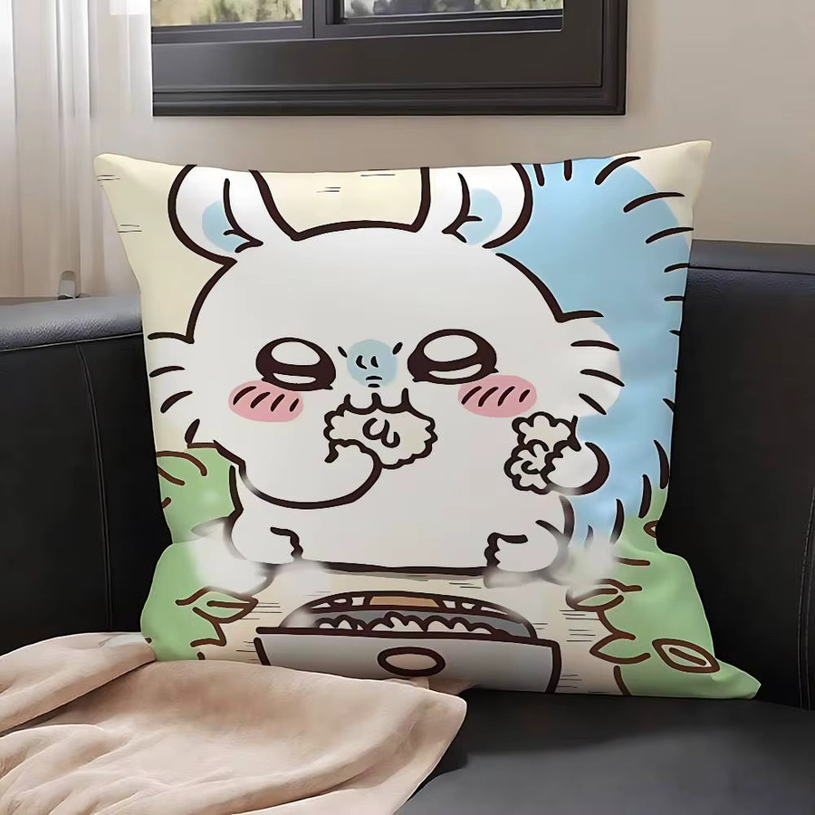 Momonga Kissenbezug aus Plüschstoff in Multicolour, quadratischer Kissenbezug mit doppelseitigem Druck, Breite: 40 cm, Breite: 40 cm, Höhe: 40 cm - Bild 2