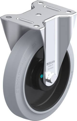 Blickle Bockrolle B-POEV 200KAD-SG in Schwarz-Blau-Grau mit 400kg Tragfähigkeit und 200mm Rad-Durchmesser - Bild 1