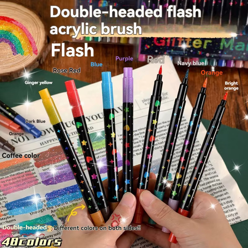 Glitzernde Kunstmarker von kissbuty in Multicolour für DIY-Handwerk und Postergestaltung - Bild 3