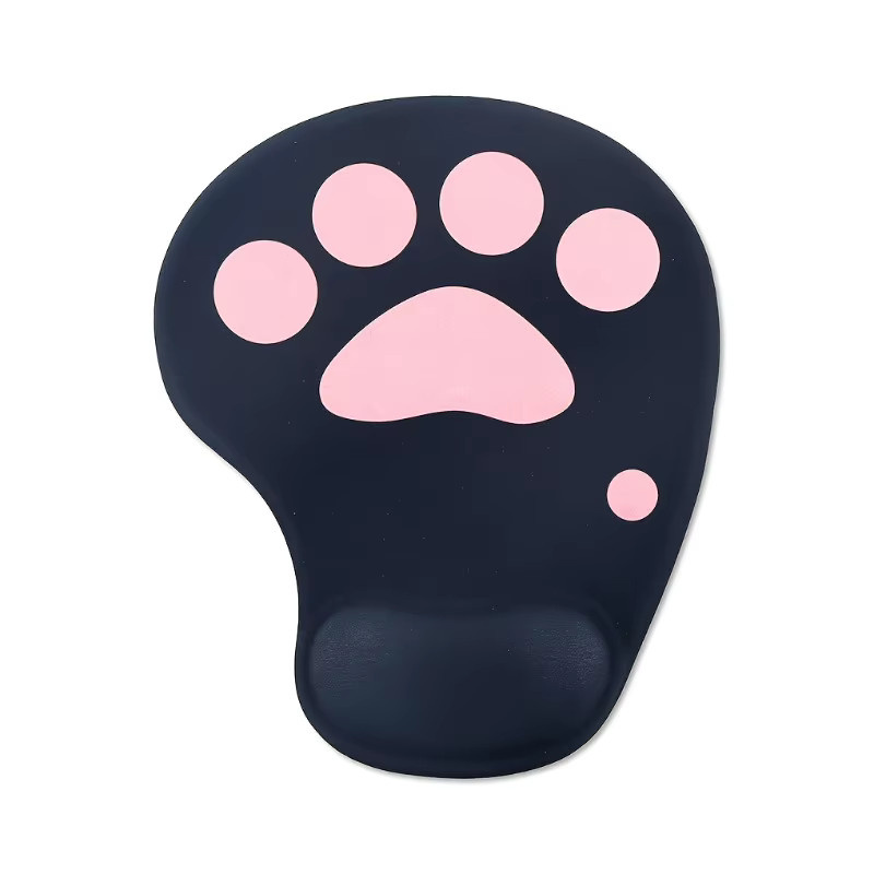 YYMSF Ergonomisches Katzenpfoten-Mauspad mit Handgelenkauflage in Schwarz für Gaming und Büro - Bild 3