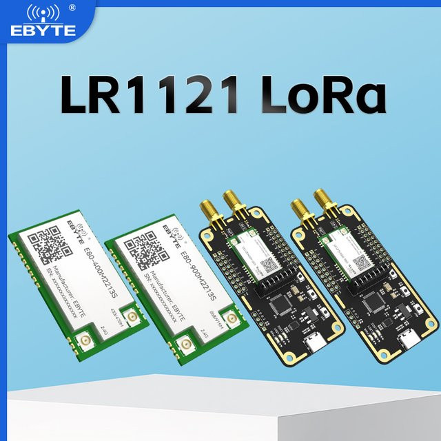 EBYTE E80-400M/900M2213S LoRa Drahtloses Modul LR1121 Dual-Band Sub-G 433/868/915/2.4G SMD TCXO Stamp Hole SPI RF-Modul in Grün - Bild 1