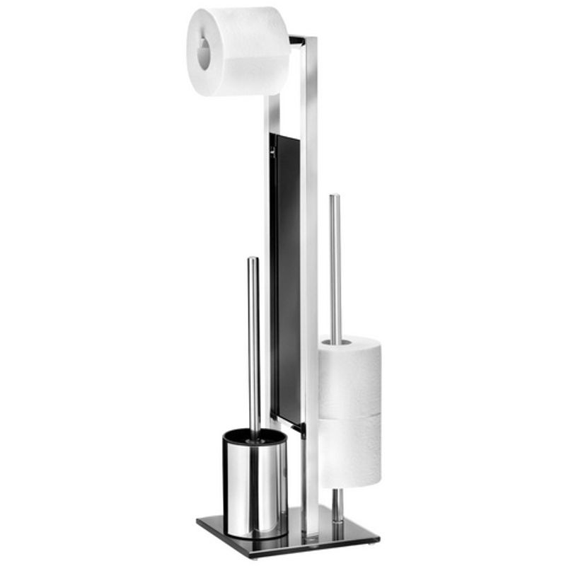 Wenko Stand-WC-Garnitur Rivalta aus Edelstahl in Silber und Schwarz - Bild 3