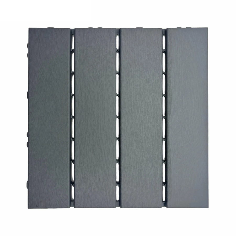 Floordirekt Klickfliese Elyse Terrassenfliese aus Kunststoff, grau, 11er-Set, B/T: 30 x 30 cm - Bild 2