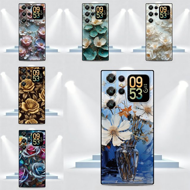 Blumen-Rosen-Handyhülle für Oukitel C17 C26 C69 C68 C3 C2 C62 C61 C19 C18 C57s C57 C58 P1 C1 Pro C21 C53 C51 mit individuellem Bildmotiv in Multicolour - Bild 1