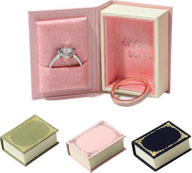 SayMakerLace Ringbox, Buchform, Wildlederstofffutter, Unisex - Bild 1