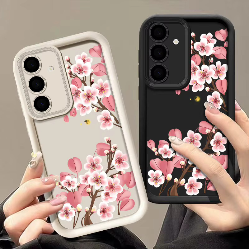 Rosa Pfirsichblüten Handyhülle für Samsung Galaxy S26 S25 S24 S23 S22 Ultra Plus FE sowie A56 A55 A54 A37 A27 A17 A16 A15 5G Cover - Bild 2