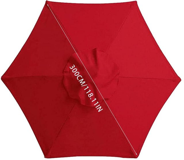 Bag In Love Sonnenschirmhülle aus Polyester in Rot, regendichtes Ersatz-Schirmtuch für den Outdoor-Bereich - Bild 1