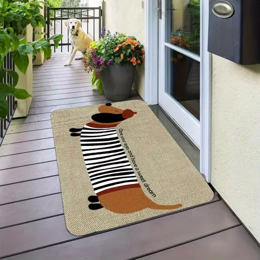 VIKAMA Wursthund Willkommensmatte für Innen und Außen, mehrfarbig, B/T: 60 x 40 cm - Bild 4