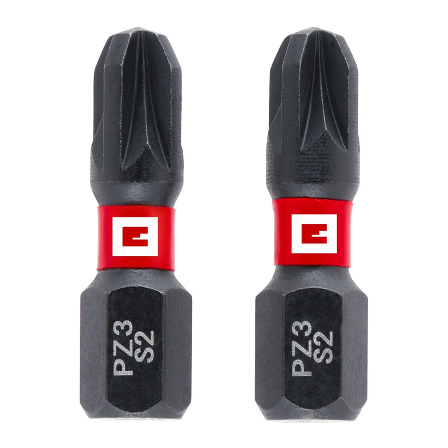 Einhell Impact Bit-Set 2-teilig PZ3 in Rot/Schwarz aus Edelstahl - Bild 2