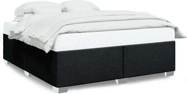 vidaXL Bettgestell ohne Matratze in Schwarz mit Stoffbezug, B/T: 180 x 200 cm - Bild 1