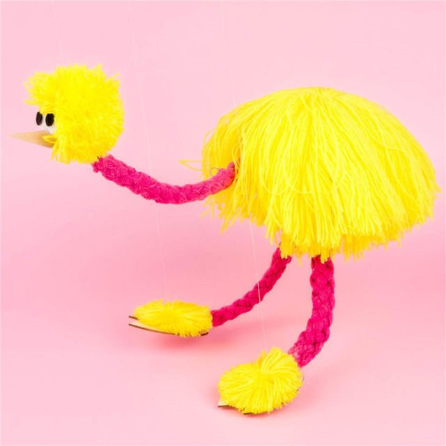 Binchi Keji Travel Vogel Handpuppe, Tier Handpuppe, Gelb, Plüsch / Textil - Bild 1