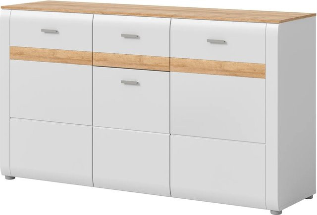 Inn.Furn Sideboard Darell in Grau und Eiche mit Soft-Close-Schubladen, Breite: 150 cm - Bild 1