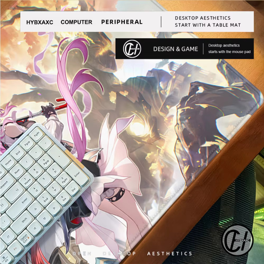HYBXAXC Gaming Mousepad Honkai Star Rail March 7th Anime Schreibtischunterlage Multicolour - Bild 5