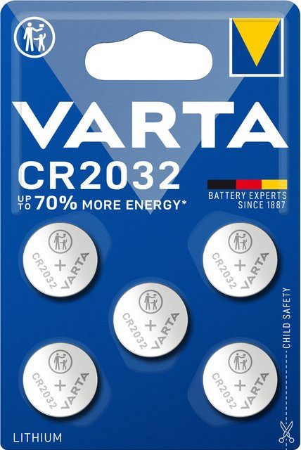 Varta CR 2032 Knopfzellen Silber 5 Stück - Bild 1