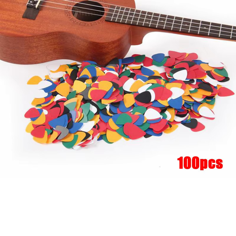 Gmarty Plektren Set aus ABS Kunststoff für Ukulele, Bass und E-Gitarre, 100 Stück, Multicolor - Bild 3