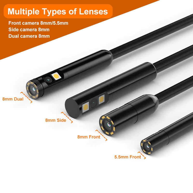 BUMBORN Industrie Endoskop Kamera mit 4,3 Zoll Display, 1080P HD, wasserdichtes starres Kabel (2-50m), Split-Design in Schwarz - Bild 3
