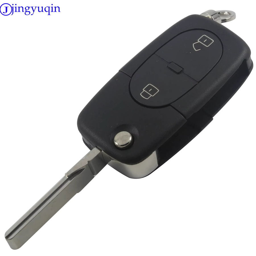 jingyuqin 2B Fernbedienungs-Autoschlüssel für VW Volkswagen Golf MK4 und Passat, Schwarz, 433MHz, ID48 Chip, 1J0959753A - Bild 2