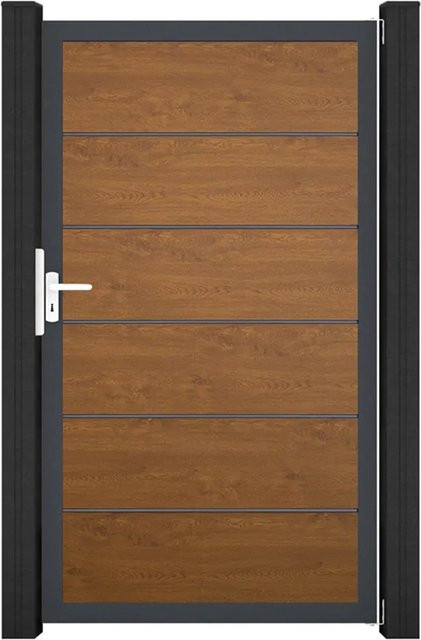 GroJa Tor 1-flg. Basicline Premium in Golden Oak, B: 100 cm, H: 180 cm - Bild 1