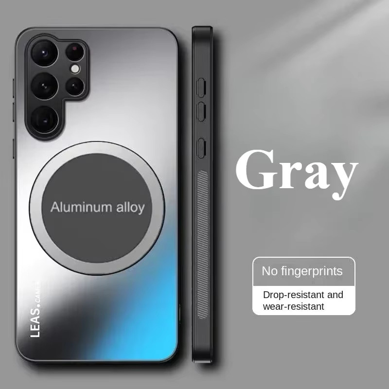 Magnetische Metall-Schutzhülle für Samsung Galaxy S26 S25 S24 S23 S22 S21 Serie und A-Serie in Silber - Bild 3