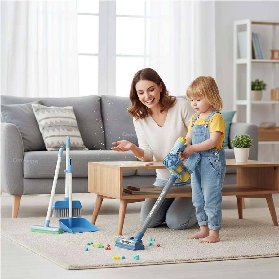 Yunhuisheng Elektrischer Staubsauger Spielzeug für Kinder in Lila als Lernspielzeug für Rollenspiele - Bild 2