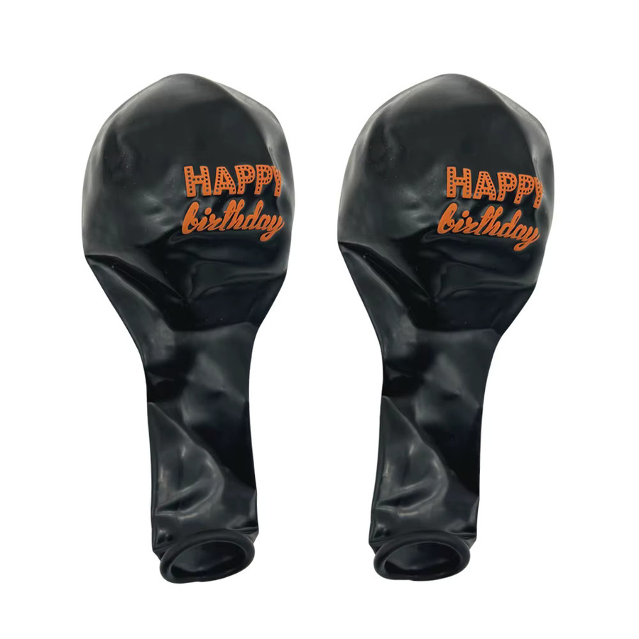 Schwarze Happy Birthday Konfetti Latexballons, 10 Zoll, für deine Geburtstagsfeier und Party-Dekoration - Bild 2