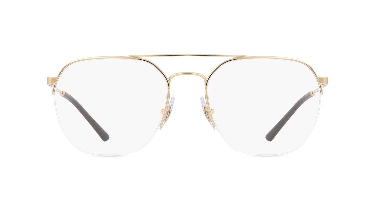Ray-Ban RB 6444 Korrektionsbrille, Halbrand, Quadratisch, Metall, Gold, Herren - Bild 1