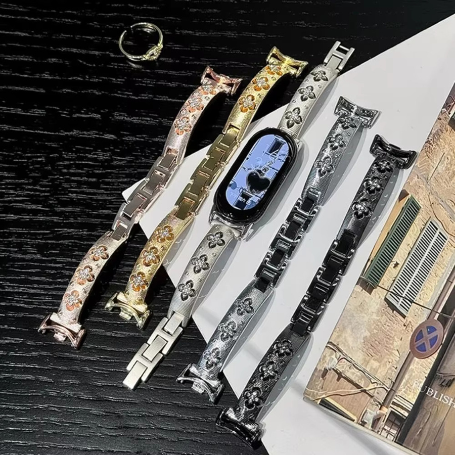 iwujiao Uhrenarmband Edelstahl, Kristall, Verspielt - Bild 1
