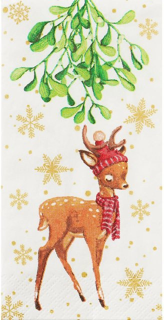 Paper Design Papiertaschentücher Kleines Reh in Braun für Weihnachten - Bild 1