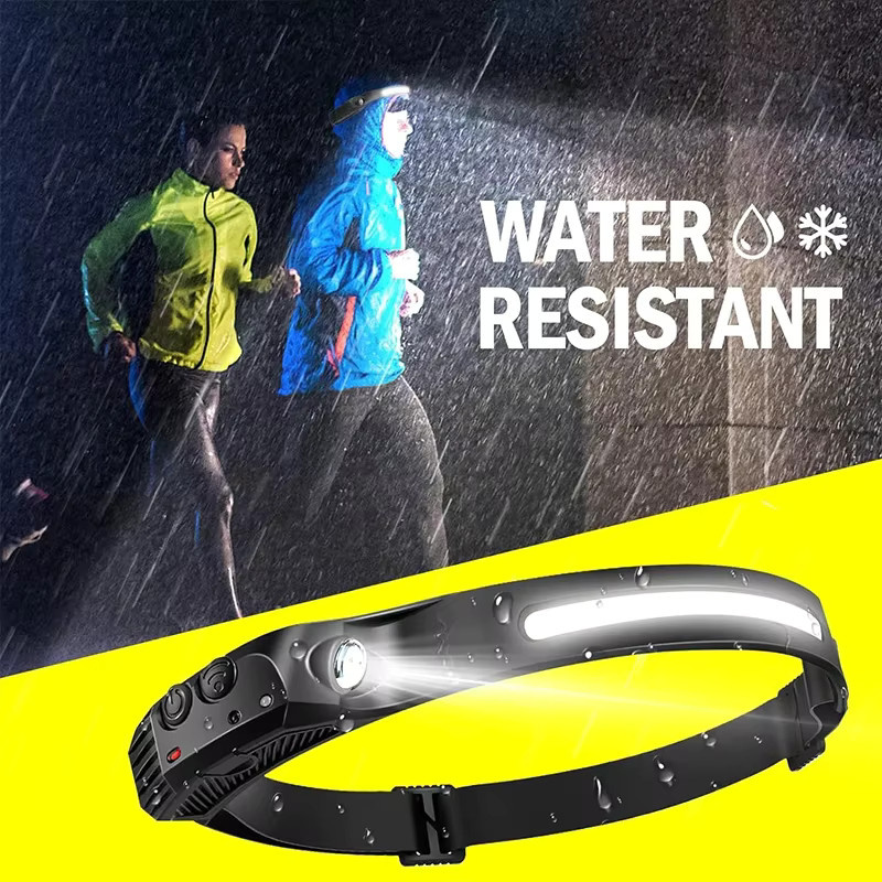 Heinast LED Scheinwerfer mit Bewegungssensor und COB-Funktion, USB-aufladbare wasserdichte Taschenlampe und Camping-Laterne in Schwarz - Bild 5