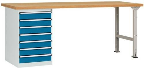 Manuflex WC5120.0002 Werkbanksystem in Lichtgrau (RAL 7035) mit B/T/H: 300 x 200 x 80 cm - Bild 1