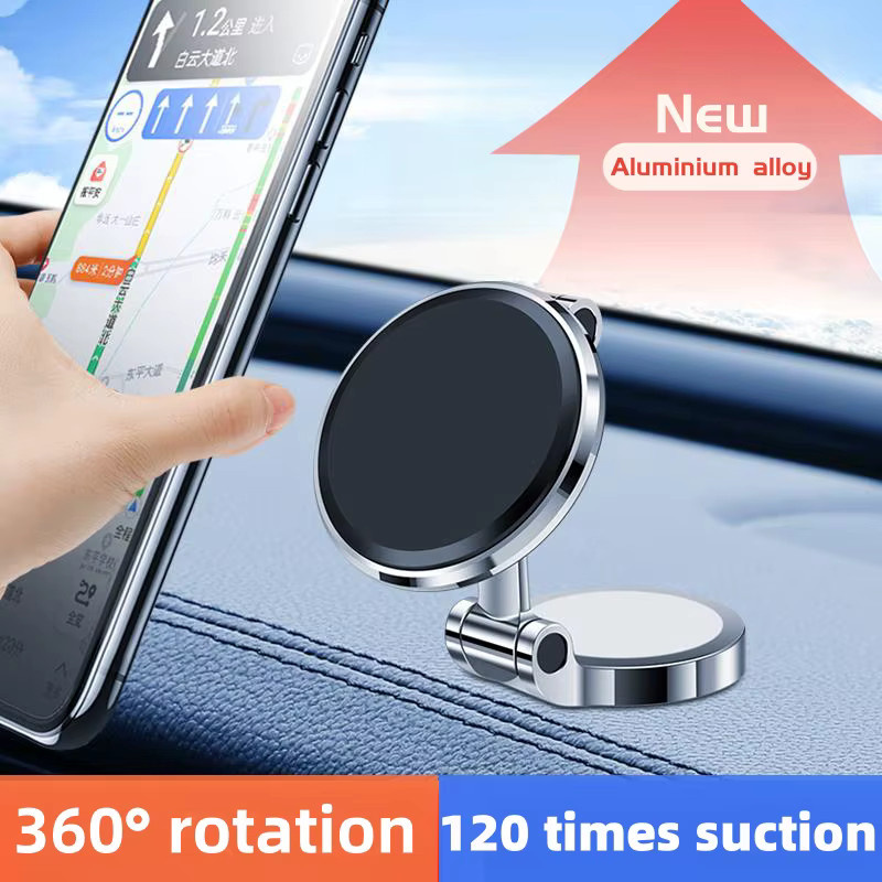 Magnetischer Autotelefonhalter für Armaturenbrett und Windschutzscheibe in Schwarz und Silber, mobiler Handyhalter mit Klemme für iPhone, Samsung, Xiaomi und Huawei - Bild 3