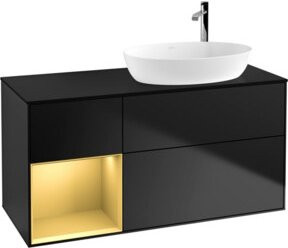 V&B Waschtischunterschrank Finion in Schwarz lackiert, Breite: 120 cm, Tiefe: 50,1 cm, Höhe: 50,1 cm - Bild 1