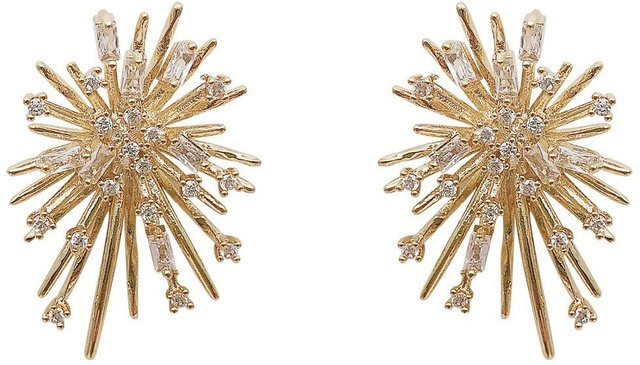 the BAY Ohrstecker, 14K vergoldet, Zirkonia, 925 Silber, Damen - Bild 1