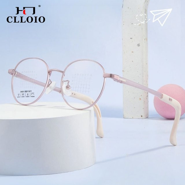 CLLOIO Kinder-Korrektionsbrille, Vollrand, rund, Kunststoff - Bild 1